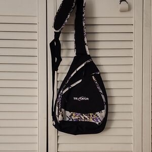 Black and Purple Sling Bag